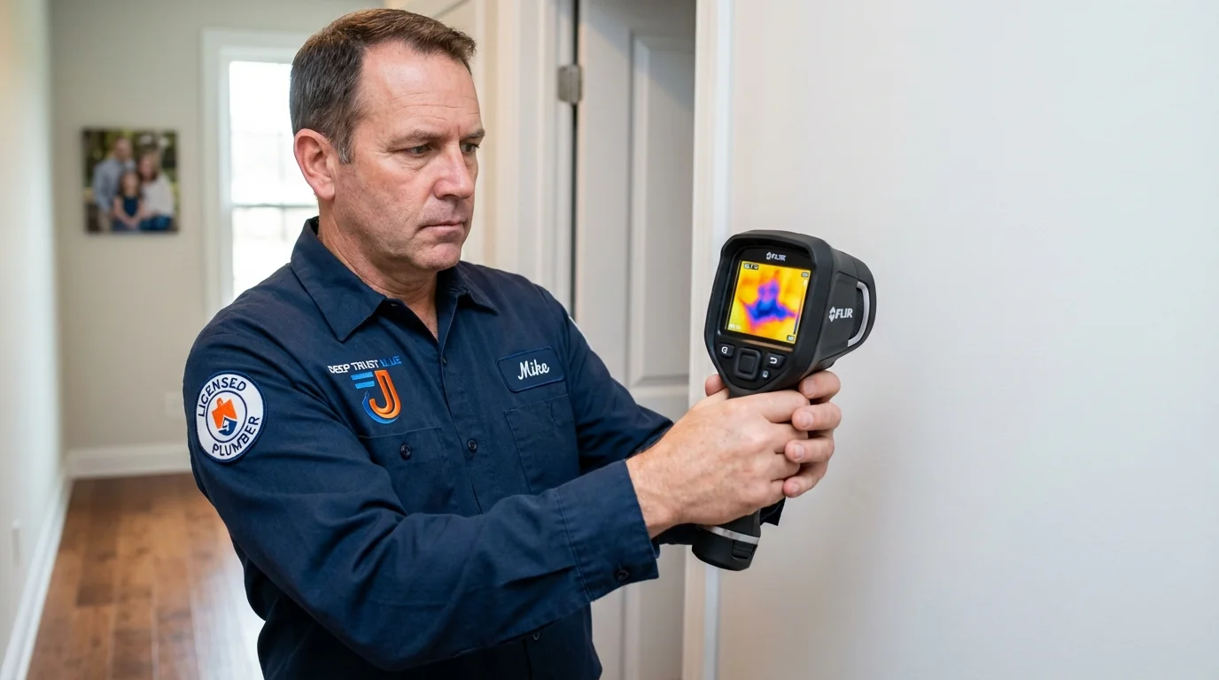 Thermal imaging leak detection by Johns Plumbing LLC in Westhampton Beach