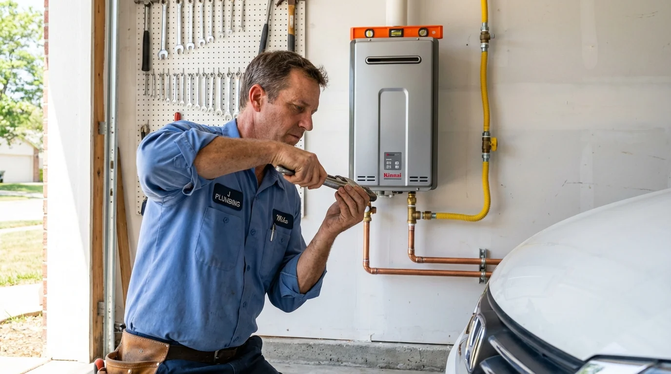 Tankless water heater installation by a Johns Plumbing LLC plumber in Westhampton Beach